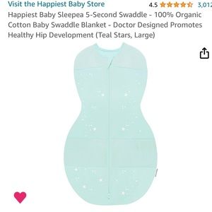 NWT Sleepea 5-second swaddle by Happies Baby sz Large 4-6 month